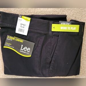 NWT Men's black Lee pants. Slim fit extreme comfort 36 x 32